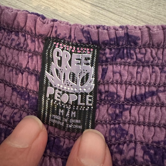 Free People Fairy Dress Asymmetrical Boho Purple Patchwork Hippie Y2K 90 Sz MED - Picture 11 of 12